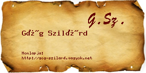 Góg Szilárd névjegykártya