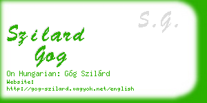 szilard gog business card